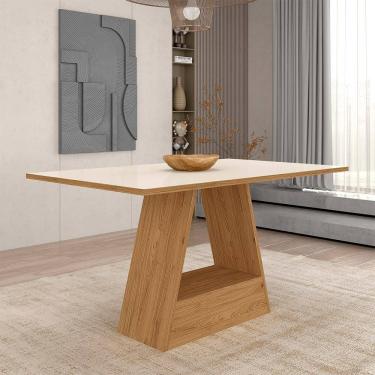 Imagem de Mesa De Jantar Retangular 1,60x80 Nápoles Cinamomo/off - M.a