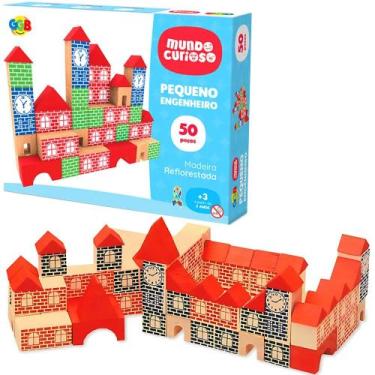 Imagem de Pequeno Engenheiro 50 Pcs Blocos Monta Monta Infantil