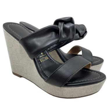 Imagem de Sandália Anabela Vizzano Pelica Nó Feminina - Preto, 37