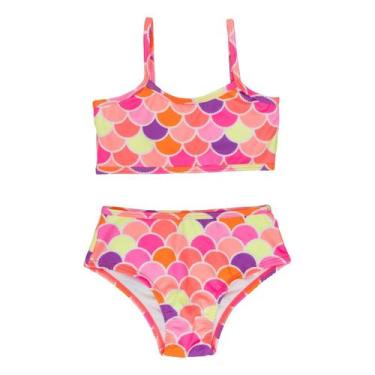 Imagem de Biquíni Malha Proteção Solar Uv Neon Print Infantil Menina - Catarinen