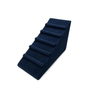 Imagem de Rampa Pet Antiderrapante Para Cachorro Gato Com Degraus Cor Marinho Li