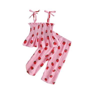 Imagem de Conjunto De Verão Para Meninas Em Duas Peças, Top Regata E Calças Long