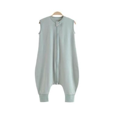 Imagem de Saco De Dormir Infantil De Verão Em Algodão Fino Com Listras E Pernas 