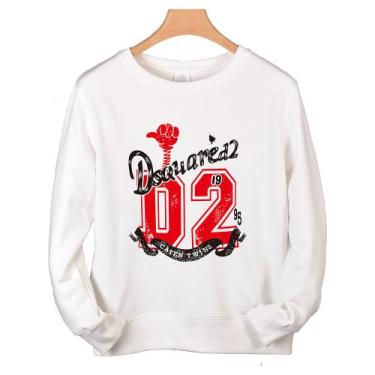 Imagem de Camisolas masculinas DSQ, pulôveres quentes, gola redonda, suéteres lo