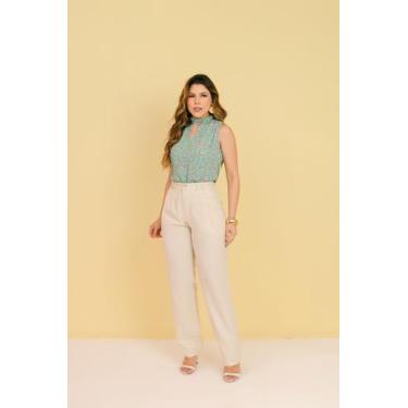 Imagem de Calça Linho feminina Social Elegante Leve - Wesley Confecções, 40