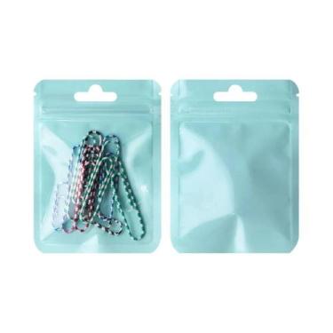 Imagem de Sacos Plásticos Transparentes Coloridos De Mylar 50 Unidades Com Fecho