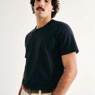 Imagem de Camiseta Manga Curta Hering Básica Slim Masculina 0299, Azul escuro, P