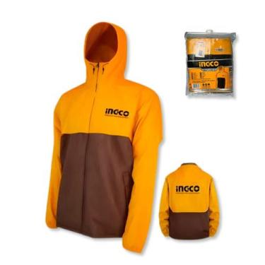 Imagem de Jaqueta Impermeável Ingco HJATL2281 Poliéster Amarela L E XXL Para Tra