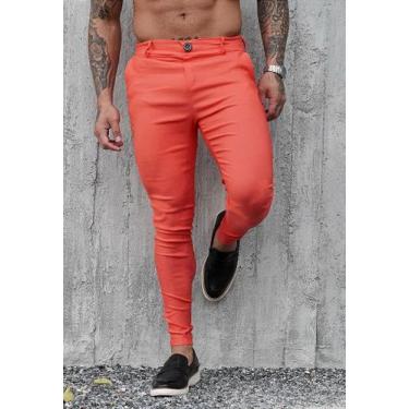 Imagem de Calça Masculina Alfaiataria Skinny - Dennis Beumont, Coral, P