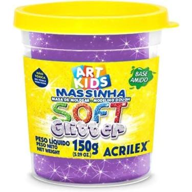 Imagem de Massa De Modelar 150gr Glitter Acrilex Soft Violeta 207 MASSA DE MODEL