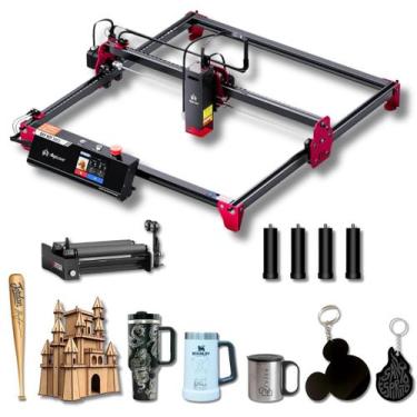 Imagem de Máquina Gravadora e Corte a Laser CNC DIY MK2 10W 41x41cm com Eixo Rot