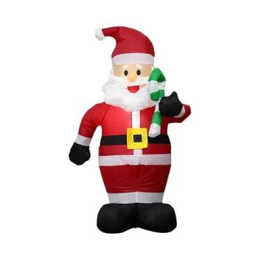 Imagem de Boneco De Neve Inflável De Natal De 1,8m Com Luzes LED Para Decoração 