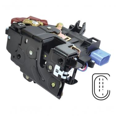 Imagem de Fechadura Elétrica de Porta Dianteira Direita Modelo F103 Volkswagen Jetta 2006-2011 Preto Acionamento Elétrico Precisa