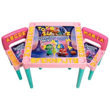 Imagem de Mesa Infantil 2 Cadeiras Educativa Com Alfabeto E Números - Toys 2u