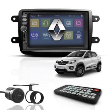 Imagem de Kit Central Multimídia Universal Mp5 2 Din Bt Espelha Kwid - First Opt