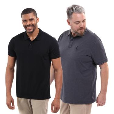 Imagem de Kit 2 Camisa Polo Plus Size Tradicional Elegante Moderna