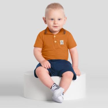 Imagem de Conjunto polo bebê menino de pinguim Brandili Baby