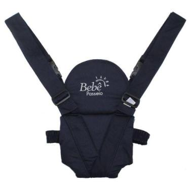 Imagem de Canguru para Bebê Panda Até 15 kg de 02 a 18 Meses Azul Marinho OEM