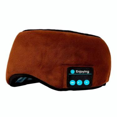 Imagem de Máscara Dormir Sem Fio Fone De Ouvido Bluetooth Musica Viagem Conforto