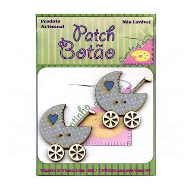 Imagem de Botton Patch Carrinho de Bebê Azul 2091 - 2 Unid - Cantinho da Arte