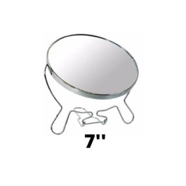 Imagem de Espelho de Mesa Redondo Espelho de Maquiagem Gira 360º Dupla Face 1UN 