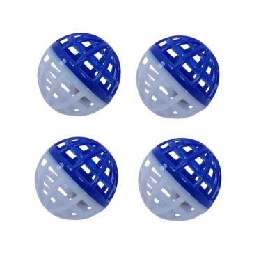 Imagem de Brinquedo Chalesco Bola para Gato com Guizo 40mm Azul c/ 4 unidades pa