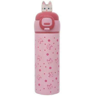 Imagem de Garrafa Inox Pacific 400ML Kouii Filhotiis Gato Mia Rosa, Único, Rosa