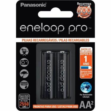 Imagem de Pilha Recarregável Panasonic Eneloop Pro AA 2550mAh Cartela C/2 Pilhas