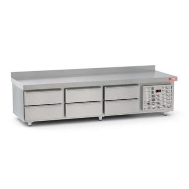 Imagem de Balcão de Serviço Refrigerado com Gavetas 2,00m Inox BRG20 220V - Red 