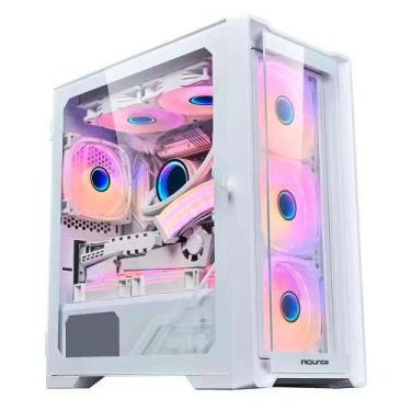 Imagem de Gabinete Gamer Round5 Astra, Mini Tower, M-ATX, Lateral em Vidro, Bran