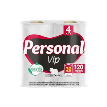 Imagem de Personal Papel Higiênico Vip Folha Dupla 4 Unidades Branco (Embalagem Pode Variar)