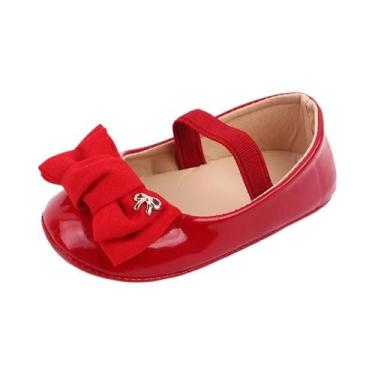 Imagem de Sapatos De Princesa Para Bebês Primavera Verão 2025 Em Couro Com Laço 
