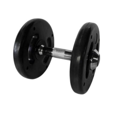 Imagem de Dumbbell Injetado 12kg com Pegada Cromada para Academia e Treino Funci
