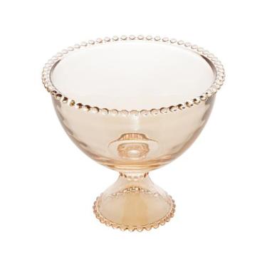 Imagem de Saladeira com pé pearl âmbar - WOLLF, 1,9L, Âmbar