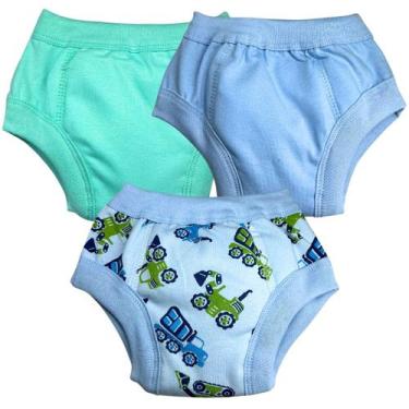 Imagem de Kit 3 Cueca Fralda Treinamento Desfralde Bebê Infantil Carro - P - Min