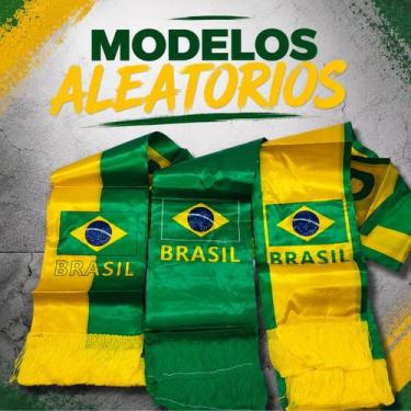 Imagem de Faixa de Pescoço Torcedor Brasil  Acessório Esportivo para Futebol