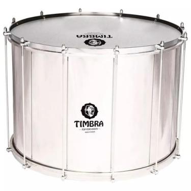 Imagem de Surdo axe 20 pol x 40 cm aluminio c/ aro cromado pele napa/leitosa tim