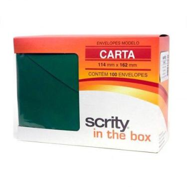 Imagem de Envelope Color Plus Verde Escuro 114x162mm 100und Scrity