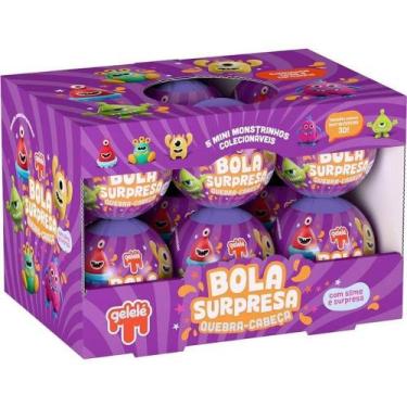 Imagem de Slime Bola Monstrinhos Colecionável com Borracha Doce Brinquedo