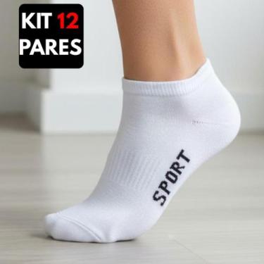 Imagem de Kit 12 Pares Meias Curto Soquete Invisível Algodão Masculina - - Lupo,