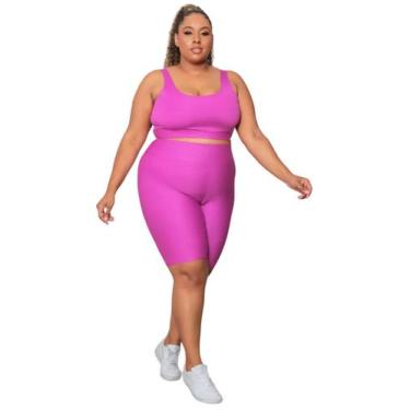 Imagem de Conjunto Plus Size Academia Onça Poliamida BlackOut G1 G2 G3 PINA - PI