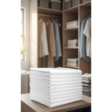 Imagem de Kit 10 Panos De Chão Alvejados Brancos Grandes - Congratulations Store