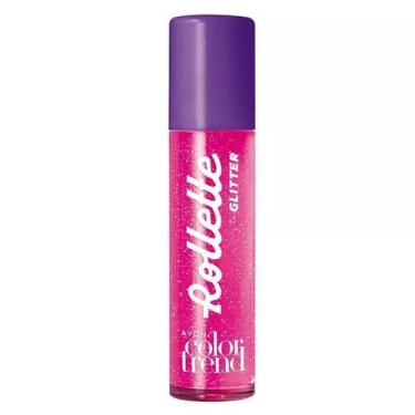 Imagem de Brilho Labial 5,5ml Rollette Gloss Morango Vibes Glitter - AVON