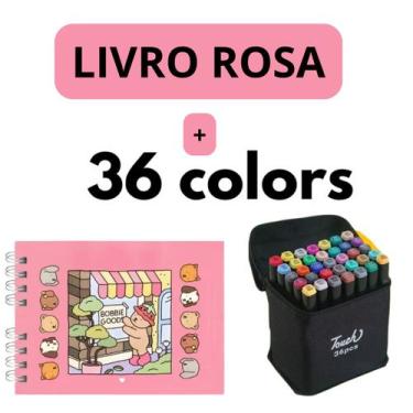 Imagem de Livro Colorir Bobbie Goods Original Kit Canetas Desenho Imaginação Did