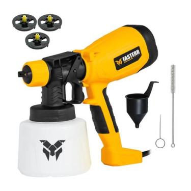Imagem de Pistola de Pintura Pulverizadora HVLP Elétrica 550W 1400ml 3 Bicos e A