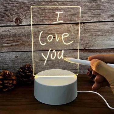 Imagem de Luminária Led Escrever De Caneta Lousa Quadro Mesa Anotações - art hou