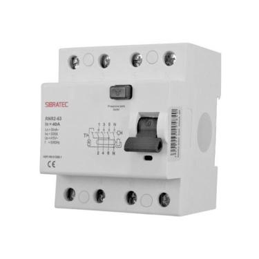 Imagem de Interruptor Diferencial Residual DR - SIBRATEC, Tetrapolar de 40A com 