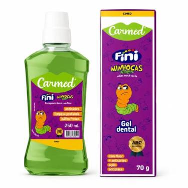 Imagem de Kit Gel Dental + Enxaguante Carmed Fini Minhocas - Cimed