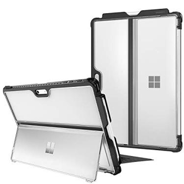 Imagem de Fintie Capa rígida para Microsoft Surface Pro 7 Plus/Pro 7/Pro 6/Pro 5/Pro LTE, capa protetora resistente à prova de choque, compatível com teclado tipo capa + suporte original (Frost Clear)