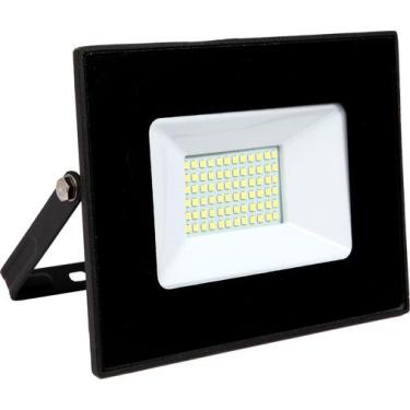 Imagem de Refletor Led 50W Bivolt 3000K 4000LMS IP-65 120G Preto Ref.263 - Santa Fe